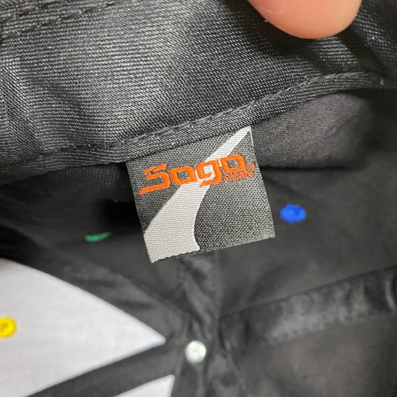 Sogo Sports Hat Cap Strap Back Black Red PRIDE! Puff Embroidered Rainbow Color - Picture 8 of 9